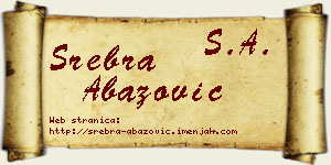 Srebra Abazović vizit kartica